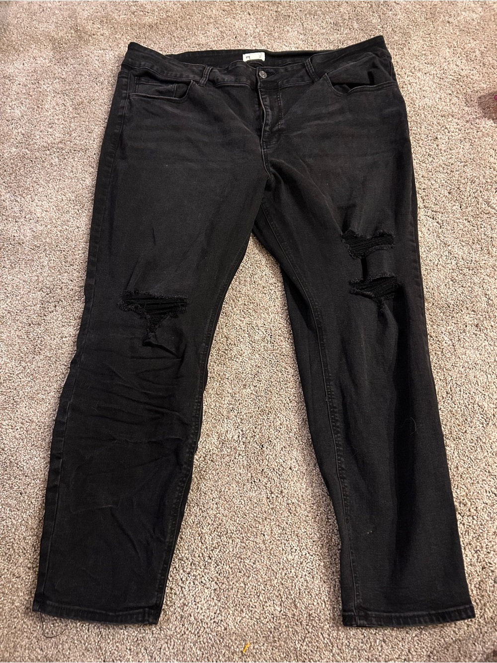 Maurices Black Skinny Distressed Jeans